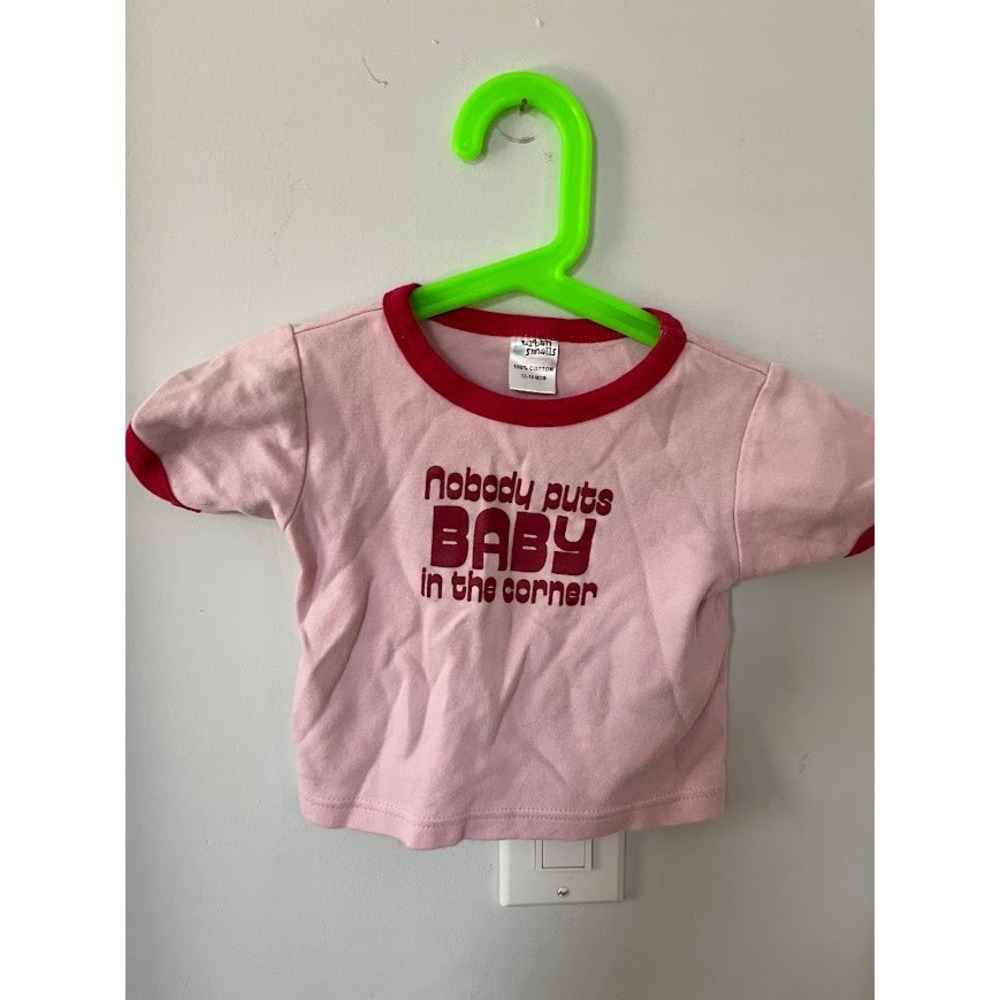 Urban Smalls Kids Pink Nobody Puts Baby In The Corner Tee 12-18 Months